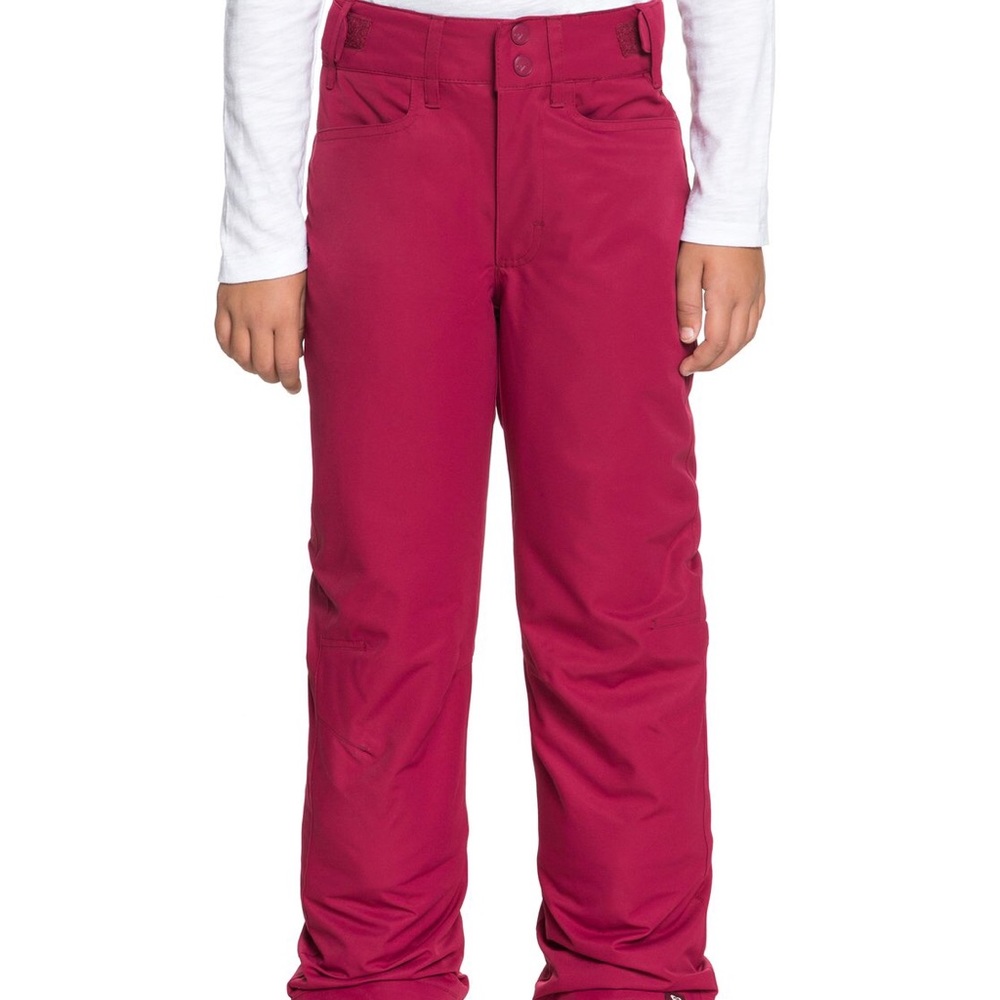 Roxy girls snow pants 12 L beet red